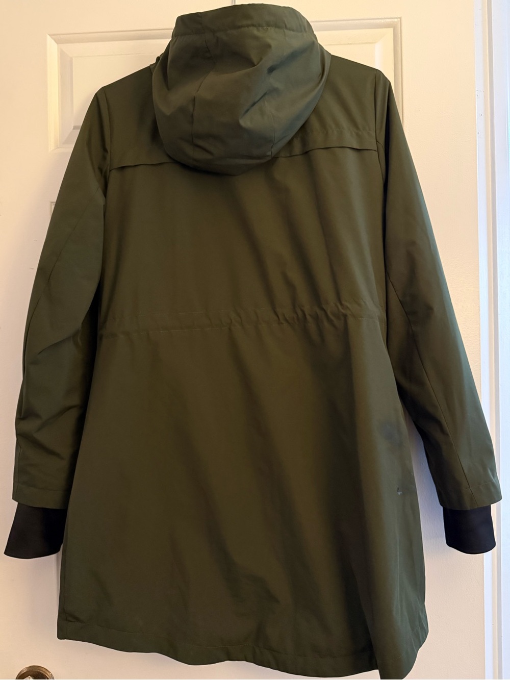 Michael Kors Olive Green Hooded Trench Coat - Picture 3 of 8